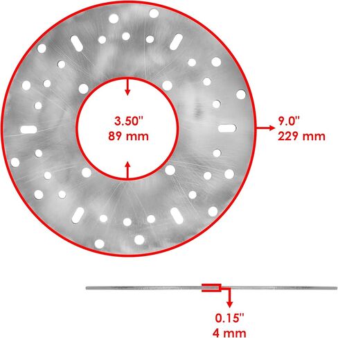 Caltric Front Rear Brake Disc Rotor Compatible with Polaris Sportsman 800 2005 2006 2007 in Kuwait