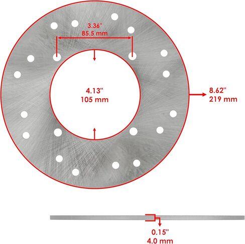 Caltric Front Rear Brake Disc Rotor Compatible with Polaris Sportsman 800 2005 2006 2007 in Kuwait
