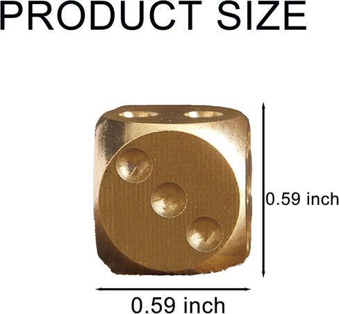 Metal Dice Set Gold dice Role Playing Mahjong Dice for Tabletop Board Games RPG Party Gaming in Saudi Arabia