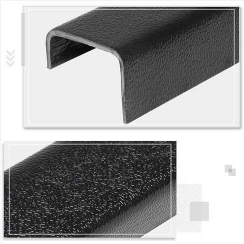 Truck Bed Front Header Rails Molding Caps Covers Protector w/Tape Compatible with 05-11 Dodge Dakota in Kuwait