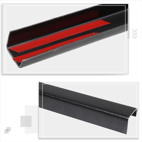 Truck Bed Front Header Rails Molding Caps Covers Protector w/Tape Compatible with 05-11 Dodge Dakota in Kuwait