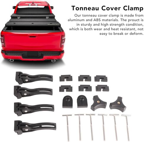 Tonneau Cover Clamps Set, Universal Tonneau Cover Replacement for Hard Tri Fold Tonneau Cover in Kuwait