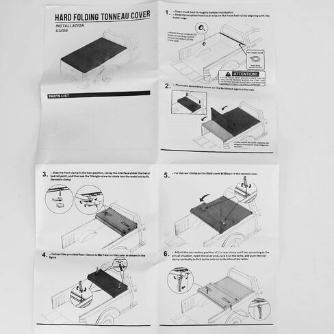 Tonneau Cover Clamps Set, Universal Tonneau Cover Replacement for Hard Tri Fold Tonneau Cover in Kuwait