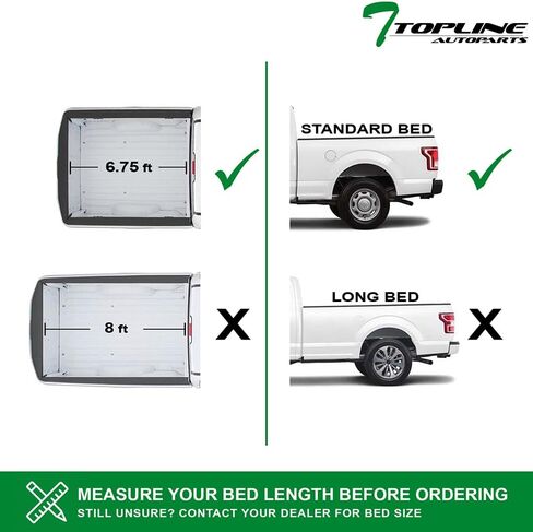 Lock & Roll Up Soft Vinyl Truck Bed Tonneau Cover Compatible with 99-16 Ford F250 / F350 / F450 Superduty 6.5 Ft (78") Bed in Kuwait