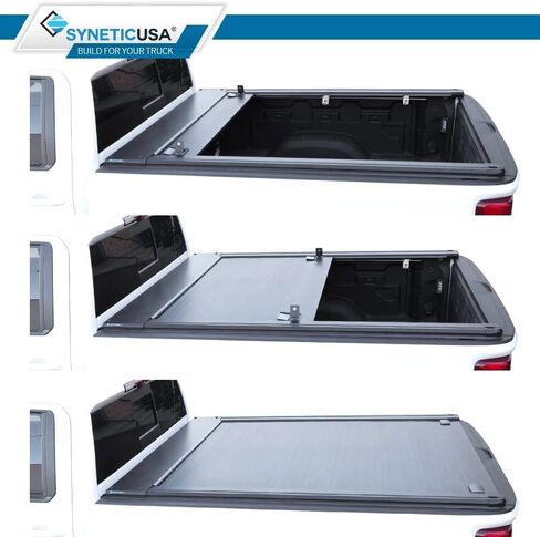 Syneticusa MR Retractable Truck Bed Cover for Sierra/Silverado 1500/2500/3500 2007–2026 | 8'2" Bed | Aluminum Hard Retractable Tonneau Cover | Easy Installation | Waterproof, Low-Profile in Kuwait