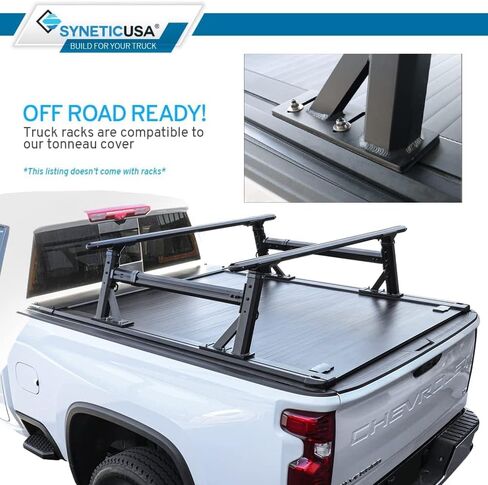Syneticusa MR Retractable Truck Bed Cover for Sierra/Silverado 1500/2500/3500 2007–2026 | 8'2" Bed | Aluminum Hard Retractable Tonneau Cover | Easy Installation | Waterproof, Low-Profile in Kuwait