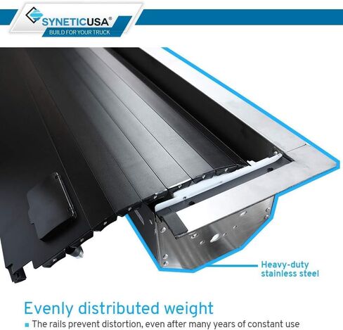 Syneticusa MR Retractable Truck Bed Cover for Sierra/Silverado 1500/2500/3500 2007–2026 | 8'2" Bed | Aluminum Hard Retractable Tonneau Cover | Easy Installation | Waterproof, Low-Profile in Kuwait