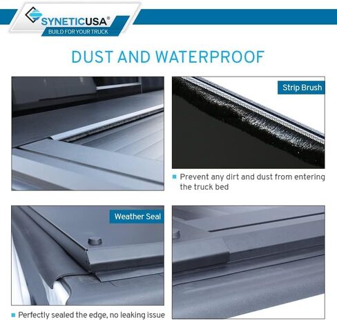 Syneticusa MR Retractable Truck Bed Cover for Sierra/Silverado 1500/2500/3500 2007–2026 | 8'2" Bed | Aluminum Hard Retractable Tonneau Cover | Easy Installation | Waterproof, Low-Profile in Kuwait