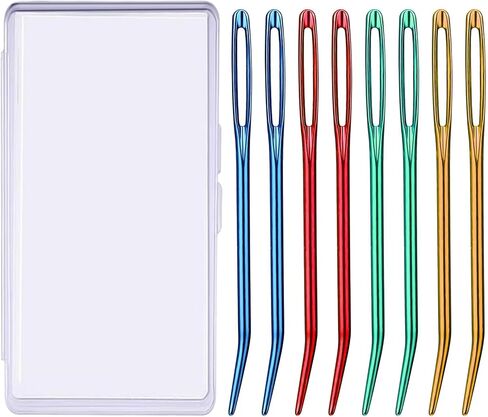 UOOU Yarn Needle, Bent Needle Tapestry Needle Set Wool Needles Large-Eye Blunt Needles Sewing Needles Weave Knitting Needles with Box (Random Color) in Saudi Arabia