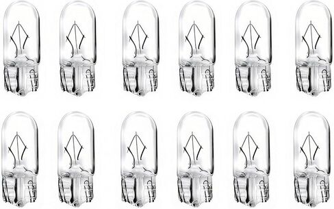 194 Bulb,168Bulb,T10 Light Bulb W5W 1/4 Wedge Base 12V 5W Side Marker Light Bulb Compatible for T10 194 2825 License Plate 168 W5W Car Lights. (10, White) in Saudi Arabia