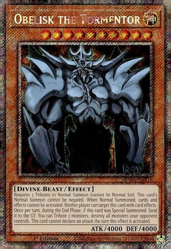 Obelisk The Tormentor (Platinum Secret Rare) - RA04-EN116 - Platinum Secret Rare - 1st Edition in Kuwait