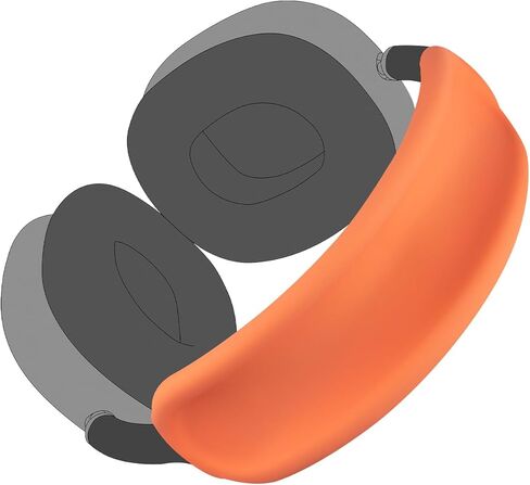 غطاء كامل لعصابة الرأس من SOULWIT لأجهزة AirPods Max (USB-C/Lightning)، مقاوم للعرق، غطاء رأس من السيليكون الناعم القابل للغسل لتمارين الصالة الرياضية - أسود in Saudi Arabia