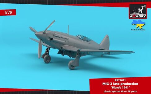 Armory AR-72011 1/72 Model kit of MiG-3 Late - 'Bloody 1941' Plastic Model kit, Grey in Saudi Arabia