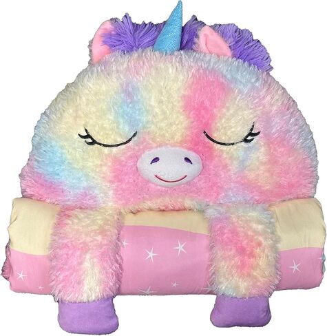 Happy Nappers: S4 Pillow & Sleepy Sack: Large - Dreamy the Rainbow Unicorn - 66 x 30, 2-in-1: Plush Opens to Sleeping Bag, Soft Play & Nap Character, Kids 3+ in Saudi Arabia