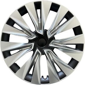 19 Inch Wheel Covers for Tesla Model Y 2020-2024, Matte Black Hubcaps Replacement for Model Y 19" Gemini Wheels, Full Rim Coverage ABS Wheel Caps Set of 4, Snap-On Rim Protector Accessories in Saudi Arabia
