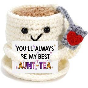 Aunt Gifts - Mothers Day, Ideas Coffee Mug Crochet, Birthday Gifts for Aunty Auntie from Nephew Niece, Best Aunt Ever Inspiration Gift for Women, Handmade Emotional Support Tea Mug Desk Decor in Saudi Arabia
