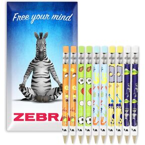 قلم رصاص ميكانيكي صغير من Zebra Cadoozle - رصاص 0.7 مم - 2 من كل برميل - عبوة من 10 قطع في عبوة هدايا مغلف in Kuwait