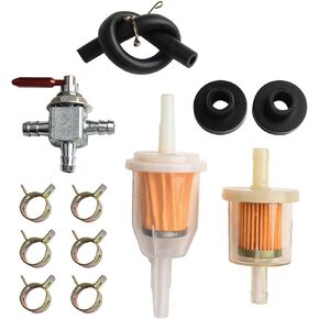 Two-Way SteelCut-Off Valve Kit with 14 Barb Fittings, On-Off-On Configuration, Replaces OEM Part 482212 for Small Engines andSystems in Saudi Arabia