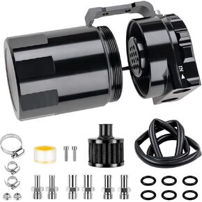 Oil Catch Can, 300ml Oil Catch Can Kit, Aluminum Catch Can with Fuel Line Hose Kit, Coolant Reservoir Tank for Cars, Trucks in Saudi Arabia