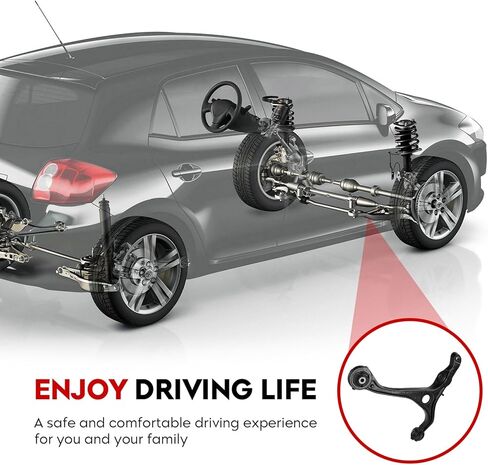 طقم تعليق ذراع التحكم السفلي الأمامي مناسب لسيارة Accord Sedan Coupe 2003-2007 ACURA TSX 2004-2008 مع وصلات تثبيت كروية وأطراف قضيب ربط - 12 قطعة in Kuwait