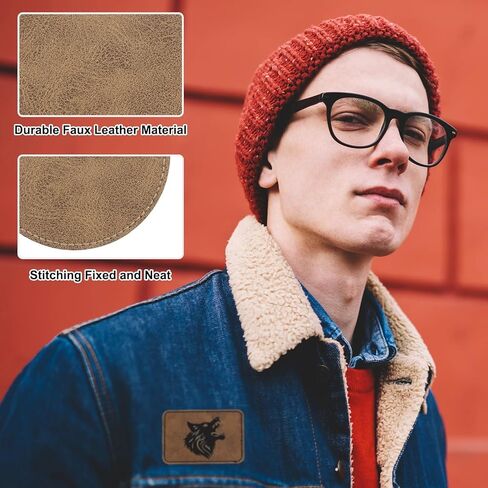 MECCANIXITY 34 Pcs Blank Leather Hat Patches, Laser Engraving Iron-on Round Laserable Rustic Leatherette Patch for Hats Cap, Light Brown 2.56x2.56Inch in Kuwait