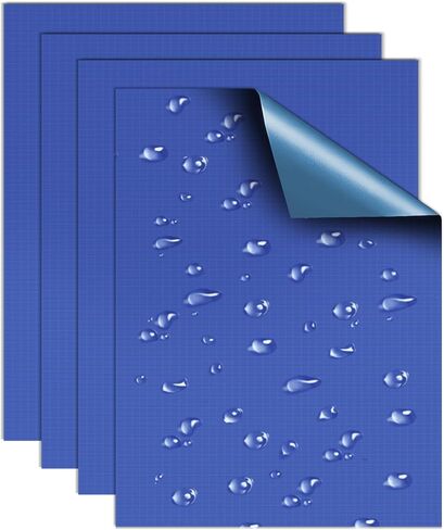Waterproof Self-Adhesive Nylon Patches for Tent Repair Kit, 24pcs Outdoor Gear Tenacious Repair Tape, Fabric Patches for Clothes, Down Puffer Jacket, Tent, Sleeping Bag, Backpack, Navy Blue in Kuwait