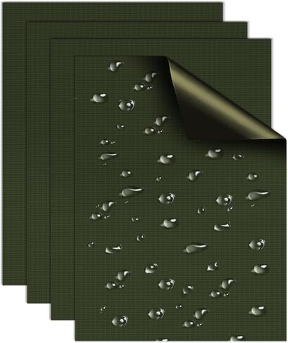 Waterproof Self-Adhesive Nylon Patches for Tent Repair Kit, 24pcs Outdoor Gear Tenacious Repair Tape, Fabric Patches for Clothes, Down Puffer Jacket, Tent, Sleeping Bag, Backpack, Navy Blue in Kuwait
