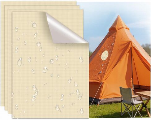 Waterproof Self-Adhesive Nylon Patches for Tent Repair Kit, 24pcs Outdoor Gear Tenacious Repair Tape, Fabric Patches for Clothes, Down Puffer Jacket, Tent, Sleeping Bag, Backpack, Navy Blue in Kuwait