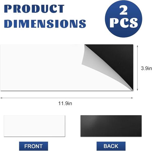 2PCS 12" X 4" Custom Car Magnet, Flexible Blank Auto Bumper Magnetic Sheet with Self Adhesive, Personalized Decor Turns Any Decal into a Magnet for Vehicle Advertising Business in Saudi Arabia
