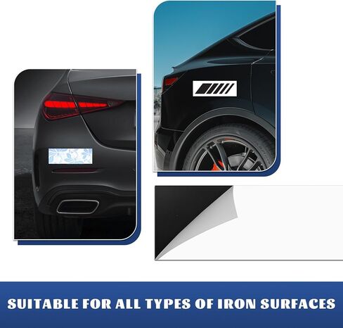 2PCS 12" X 4" Custom Car Magnet, Flexible Blank Auto Bumper Magnetic Sheet with Self Adhesive, Personalized Decor Turns Any Decal into a Magnet for Vehicle Advertising Business in Saudi Arabia