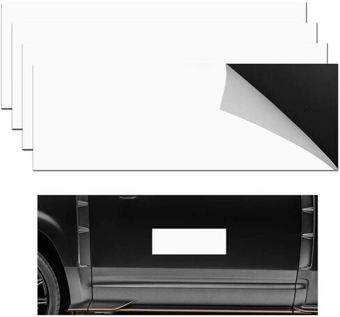 2PCS 12" X 4" Custom Car Magnet, Flexible Blank Auto Bumper Magnetic Sheet with Self Adhesive, Personalized Decor Turns Any Decal into a Magnet for Vehicle Advertising Business in Saudi Arabia