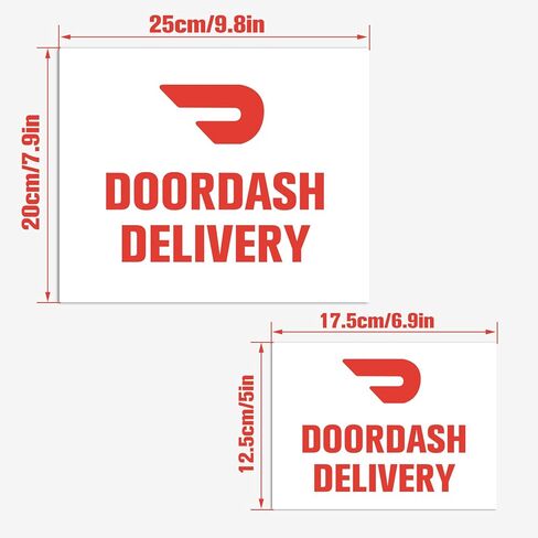 3 Pack Doordash Car Magnet Sign for Delivery Drivers Magnetic Stickers for Vehicles Reusable Removable White in Saudi Arabia