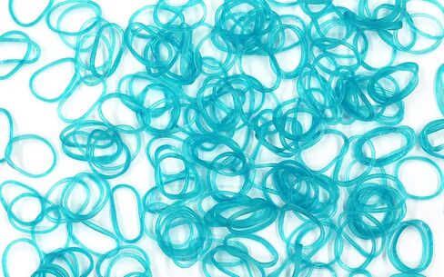 Rainbow Loom Latex Free Rubber Band Refill + C-Clips, Turquoise Jelly in Kuwait