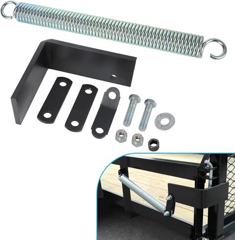 MOTOQUEEN Left Side Trailer Tail Gate Spring Lift Assist Kit - Heavy-Duty Universal Fit for Most Utility Trailers - Lift Support with Bracket and Hardware (Left-Hand Mount) in Kuwait