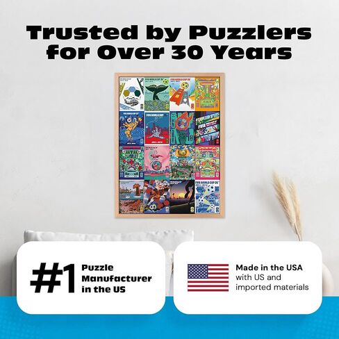 FIFA - Host City Banners - 1000 Piece Jigsaw Puzzle from Buffalo Games - Colorful Puzzles for Adults – Precision-Cut Pieces, Beautiful Artwork - Official Licensed Product in Kuwait