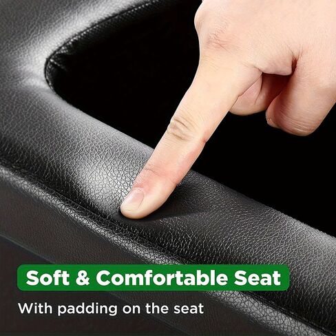 Portable Toilet for Adults, Foldable Camping Toilet with Soft & Comfortable Leather Seat,Hold Up to 400lbs, Height 16.5in for Camping, Car/Road-Tripping in Saudi Arabia