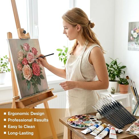 11 Pcs Fine Detail Paint Brushes Set Miniature Brushes, Fine Tip Paint Brush for Watercolor, Acrylic & Oil, Wood Handle with Nylon Bristles, Detail Painting for Models, Face & Nail Art in Saudi Arabia