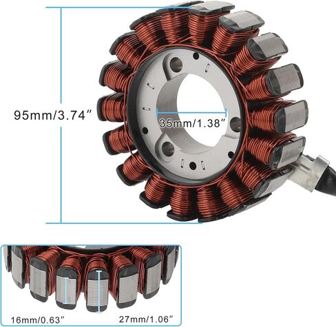 Magneto Stator 18 Coil Compatible with FourTrax 350 Rancher 350 ES TRX350TM TRX350TM TRX350FM TRX350TE TRX350FE ATV 4 Wheeler Quad OEM 31120-HN5-M01 31120-HN5-671 in Saudi Arabia
