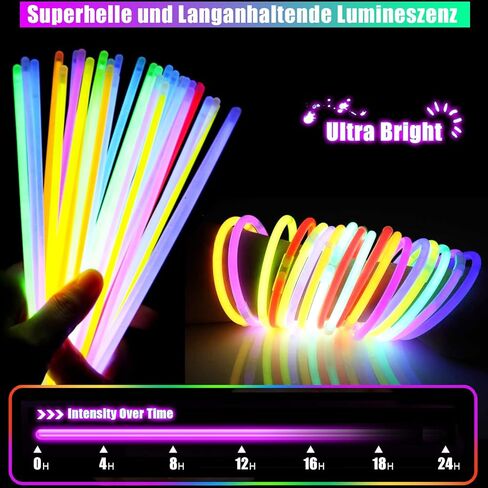 394 Pcs Glow in the Dark Party Supplies for 16 Kids Adults, Light Up Party Favors, 150 Ultra Bright Glow Sticks Bulk Party Pack with Set of 16 Glow Glasses,Earring, Headband,Bracelets, Necklaces in Kuwait
