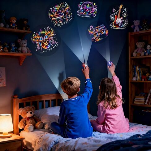 CHSLtmxq 24PCS Music Party Favors Finger Lights, 8 Designs Light Up Finger Lights for Kids Birthday Party Favors, Goodie Bag Stuffers Bulk Party, Light Up Party Favors for Music Birthday Decorations in Saudi Arabia