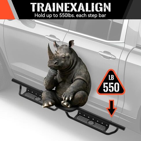 Running Boards Compatible with 2017-2026 Honda Ridgeline 4 Full Size Doors, TraiNexalign Side Steps 500LBS Load Capacity, Heavy-Duty Steel Nerf Bars, Bolt-on Rock Sliders Rail, 2 Pcs in Saudi Arabia