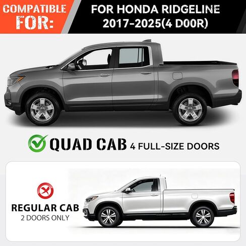 Running Boards Compatible with 2017-2026 Honda Ridgeline 4 Full Size Doors, TraiNexalign Side Steps 500LBS Load Capacity, Heavy-Duty Steel Nerf Bars, Bolt-on Rock Sliders Rail, 2 Pcs in Saudi Arabia