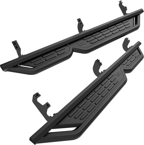 لوحات الجري TAC Fort المتوافقة مع 2010-2024 4Runner (باستثناء 10-13 SR5/10-24 Limited/20-21 Nightshade/22-24 TRD Sport) |خطوات جانبية |قضبان Nerf |ملحقات السيارات |الفولاذ الكربوني الأسود قطعتان in Kuwait