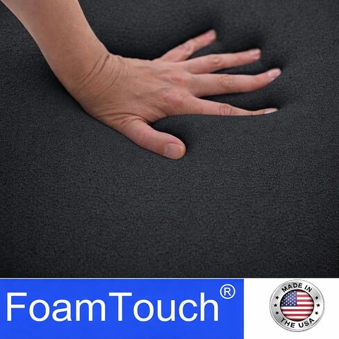 ملاءة إسفنجية من البولي يوريثين FoamTouch بسمك 10.16 سم × عرض 111.76 سم × طول 171.78 سم - تنجيد الفحم ورغوة الفراش لاستبدال الوسائد ودعم المرتبة وإدراج الوسادة - بدون غطاء in Kuwait