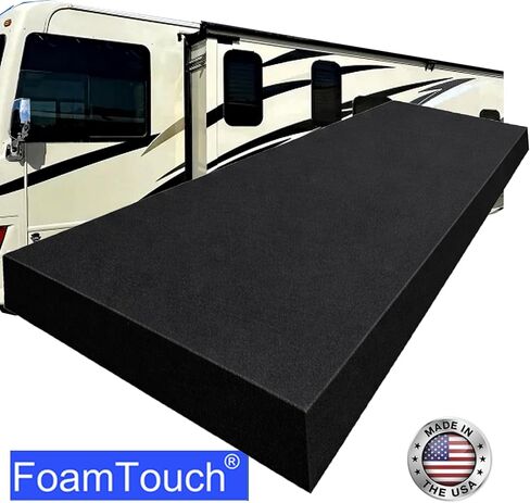 ملاءة إسفنجية من البولي يوريثين FoamTouch بسمك 10.16 سم × عرض 111.76 سم × طول 171.78 سم - تنجيد الفحم ورغوة الفراش لاستبدال الوسائد ودعم المرتبة وإدراج الوسادة - بدون غطاء in Kuwait