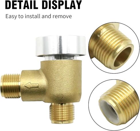 MDEOOSKY 571-VAC-CHK-A Brass RV Vacuum Breaker Check Valve, Replacement for Forest River, Replacement for Heartland RV, Replacement for Keystone RV in Kuwait