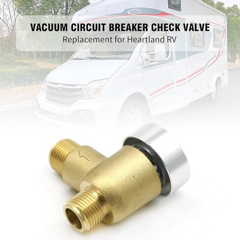 MDEOOSKY 571-VAC-CHK-A Brass RV Vacuum Breaker Check Valve, Replacement for Forest River, Replacement for Heartland RV, Replacement for Keystone RV in Kuwait