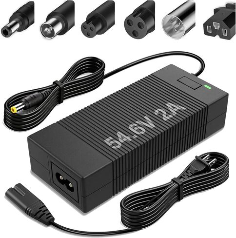 54.6V 2A Electric Charger for 48V Lithium Battery (13S Li-ion Battery),Universal 48 Volt Lithium Battery Charger with 7 Charging Port Plugs in Saudi Arabia