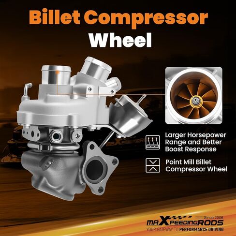 maXpeedingrods Turbo Turbocharger for Ford F Series Trucks F-150 3.5L Engine 2010-2012 Right Passenger Side, for Ford EcoBoost K0CG, with Billet Compressor Wheel, Street JD Series in Kuwait