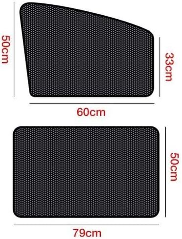 Car Window Sunshade Curtains - 4-Pack Car Privacy Curtains - 100% Blackout Window Cover and UV Protection - Magnetic Side ow Sunshades, Napping, Changing Clothes, Camping, Portable in Saudi Arabia